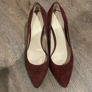 Cole Haan burgundy suede pumps